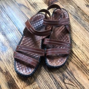 JOSEF SEIBEL Brown Leather Sandals 38